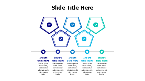 5 connected hexagons infographic