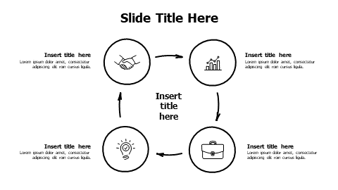 Four Step Circular Process Flow Diagram — Profâ€¦ | PPT Design