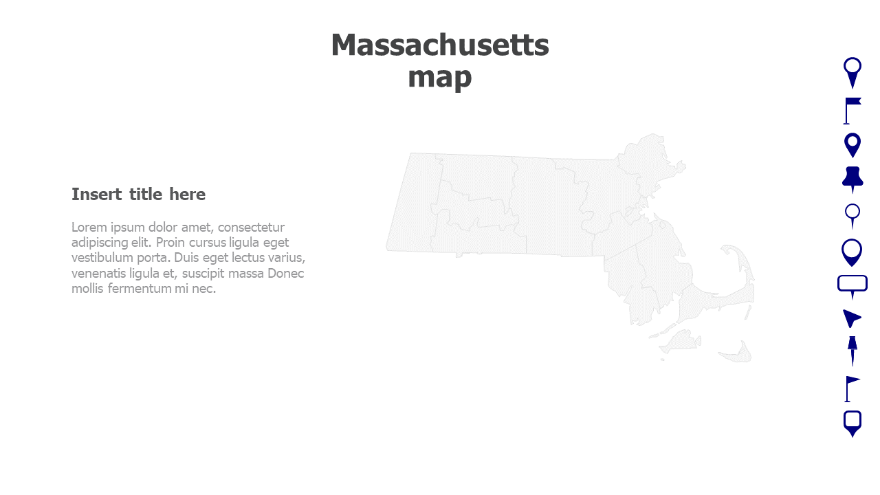 Map,Editable map,pins,countries,counties,infographics,continent,powerpoint,powerpoint infographics,Google slides,Keynote,Massachusetts map