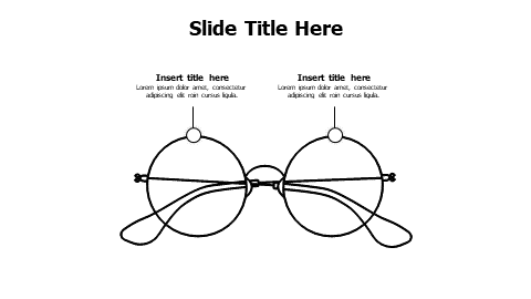 2 points outline glasses infographic