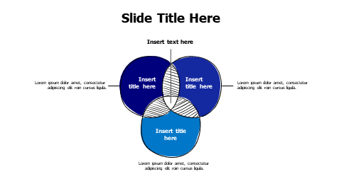 3 colored doodle circles with shared areas infographic