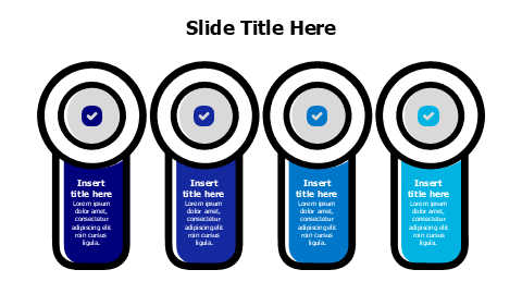 4-Point Circular Badge Infographic Template | PPT Design
