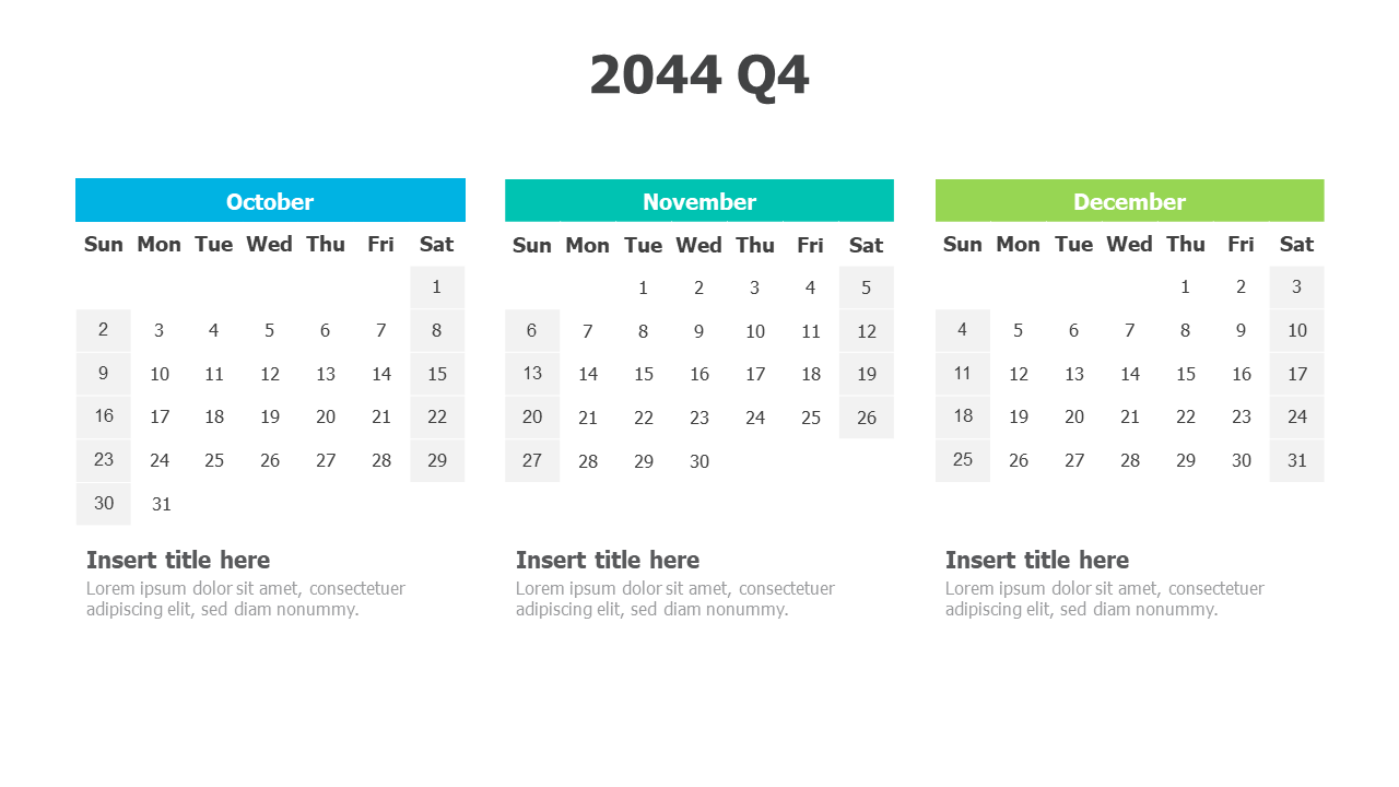 2044 Q4 Calendar