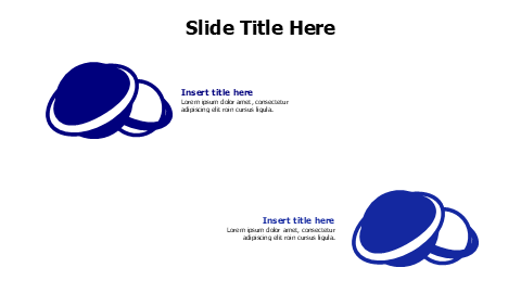 2 points colored planets infographic