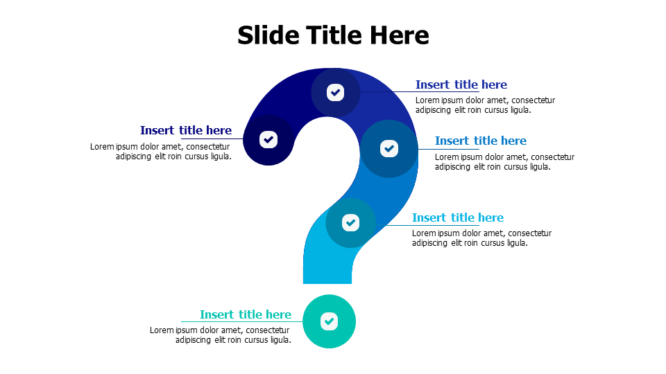 5 points question mark infographic