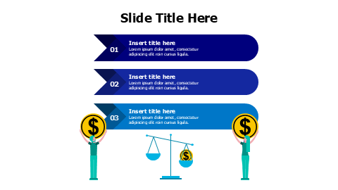 3 points balance money infographic