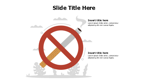 2 points no smoking sign infographic