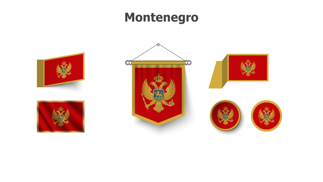 Flag,editable flags,Powerpoint,infographics,slides,Templates,Montenegro