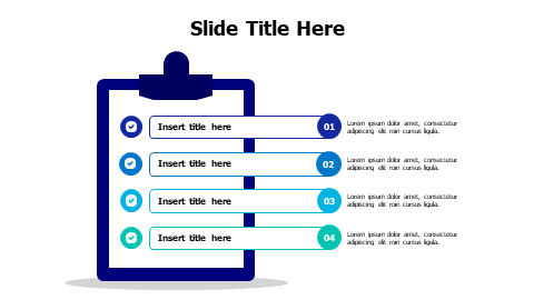 4 points colored paper holder with icons infographic