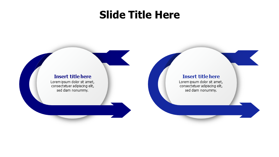 Dual Arrow Circle Banner Infographic