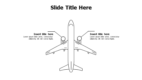 2 points air plane infographic