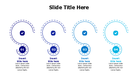 Four Step Circular Dotted Process Flow | PPT Design