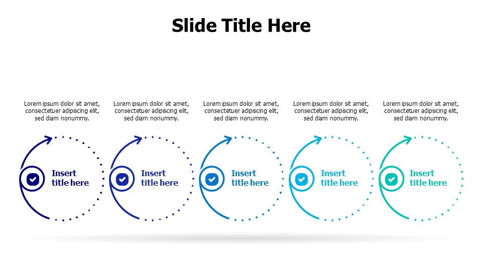 5-Step Circular Arrow Process Flow — Alternate … | PPT Design