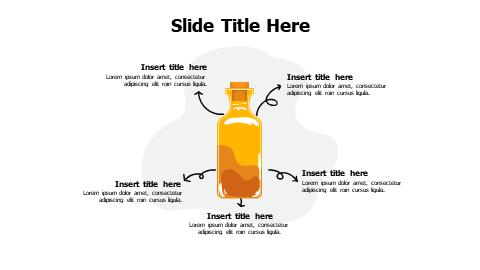 5 points doodle bottle infographic