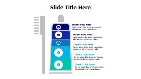 5 points divided toothpaste infographic