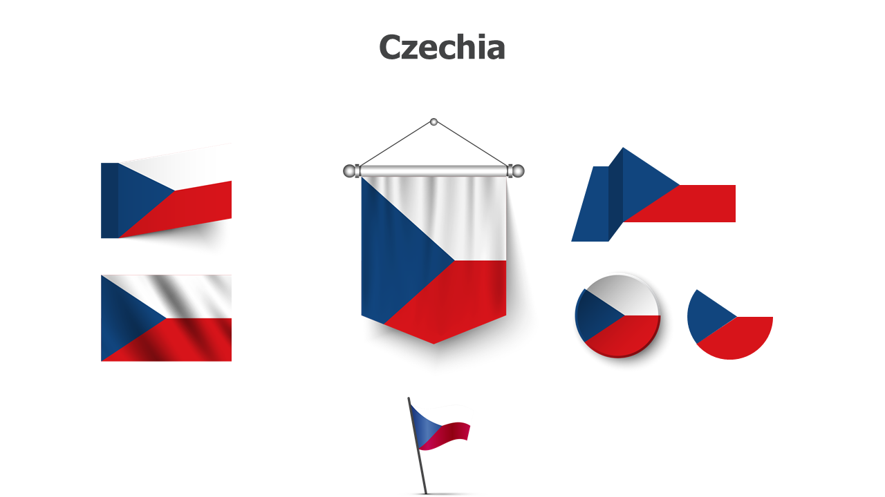 Flag,editable flags,Powerpoint,infographics,slides,Templates,Czechia,Czech,Czech Republic
