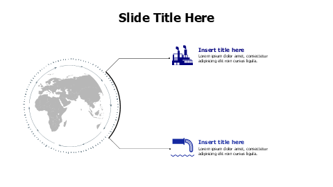 2 points factory effects on planet earth infographic with icons