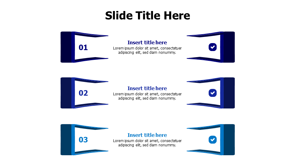 4 points prespective colored shelfs infographic