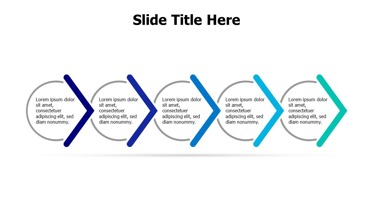 5-Step Circular Arrow Process Chain | Arrows | PPT Design