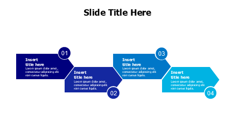 4-Step Process Arrow Chain Diagram — Alternate … | PPT Design