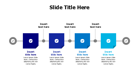 4 points time with line sticky notes infographic