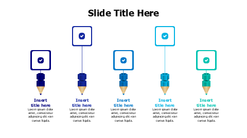 Five Step Learning Process Pencil Infographic