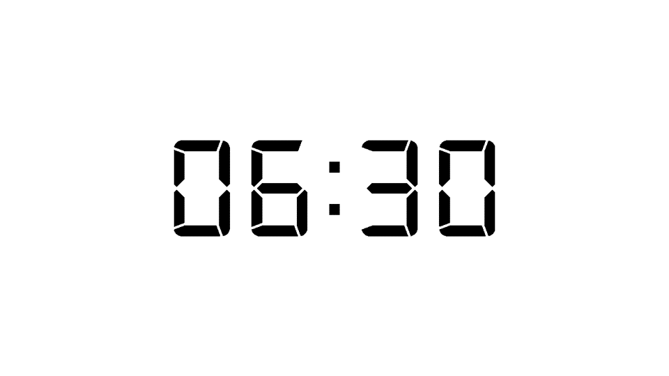 Digital Clock 6:30 Countdown Timer