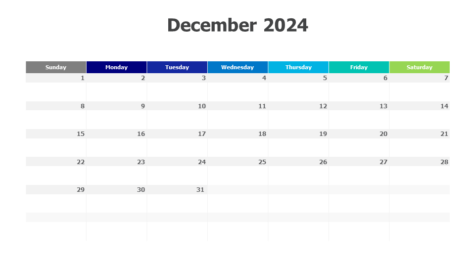 December 2024 calendar 