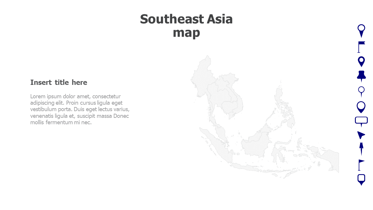 Map,Editable map,pins,countries,counties,infographics,continent,powerpoint,powerpoint infographics,Google slides,Keynote,Southeast Asia map
