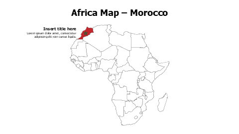 Morocco map with flag
