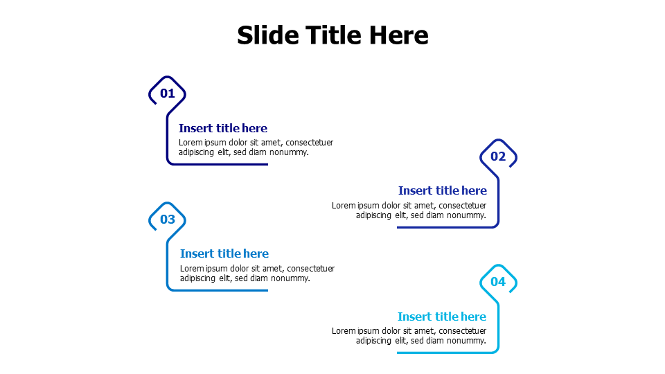 4 points frame with hexagon infographic