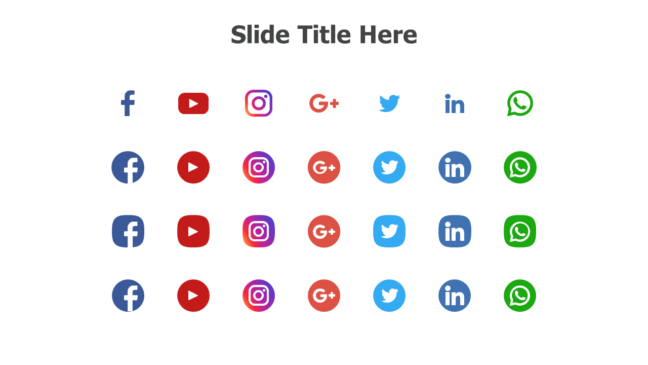 Social media icons-logos