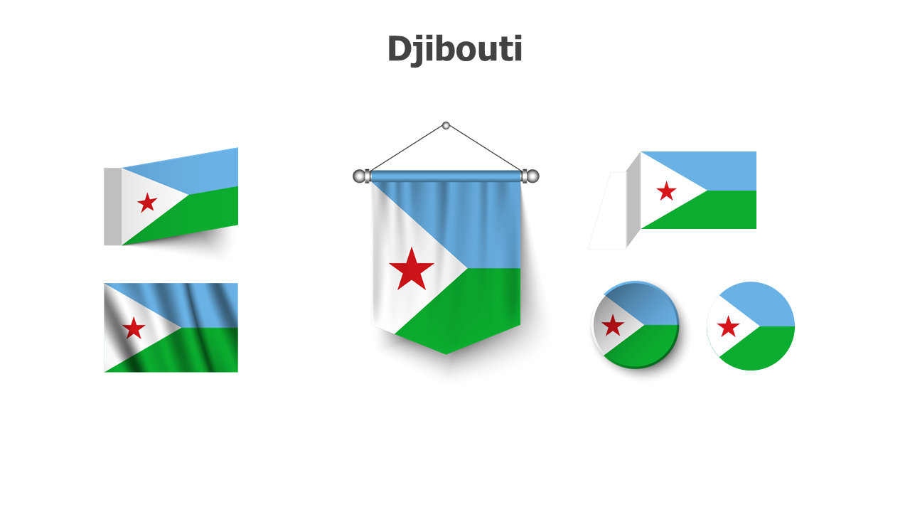 Flag,editable flags,Powerpoint,infographics,slides,Templates,Djibouti