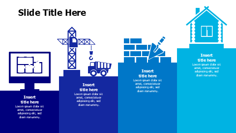 4 points construction process infographic