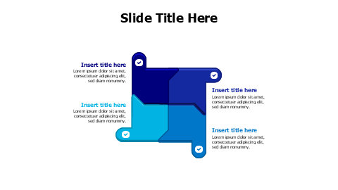 4 colored doodle divided sqaure infographic with icons