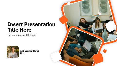 Business Orange Curved Squares Cover Theme