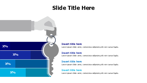 4 points a hand holding a key infographic with editable chart