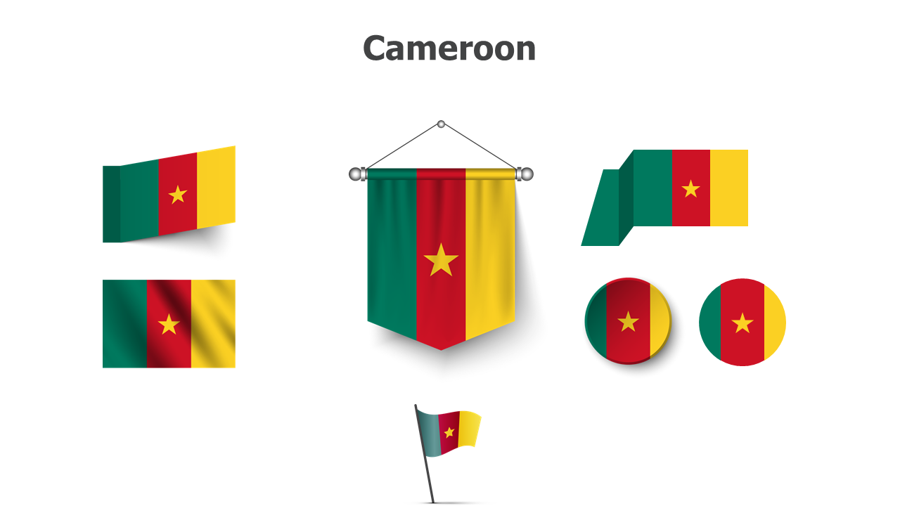 Flag,editable flags,Powerpoint,infographics,slides,Templates,Cameroon