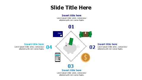 4 points money cash and visa infographic