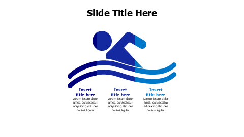 3 points colored swimmimg infographic