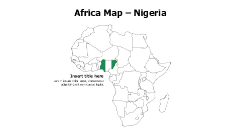 Nigeria map with flag