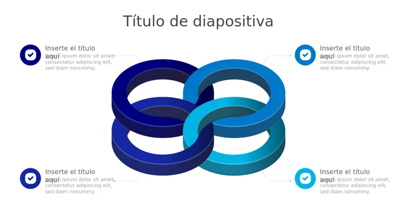 Infografía 3D de Anillos de Cadena Interconecta… | PPT Design