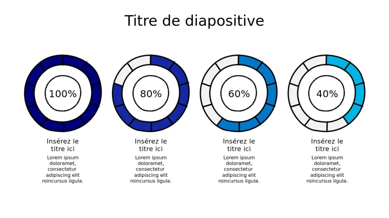 Powerpoint Graphique Rond Infographie de Diagramme de Progrès Circulaire … | PPT Design