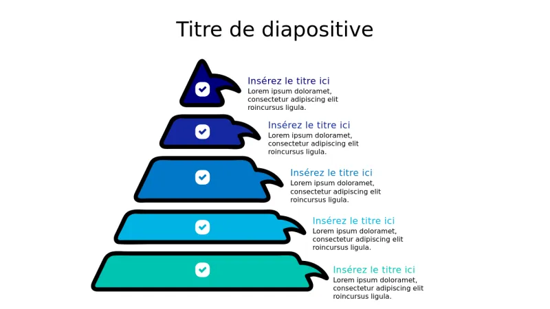 Processus Pyramidale Modèle d'Infographie Pyramidale en Doodle à Cin… | PPT Design