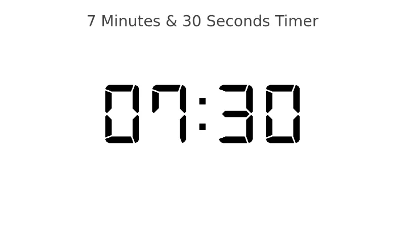 数字显示倒计时器 7分30秒 | Timer | PPT Design