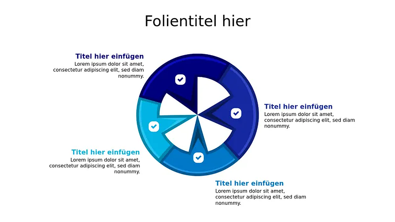 5-Abschnitt-Kreisdiagramm Prozess-Infografik | PPT Design