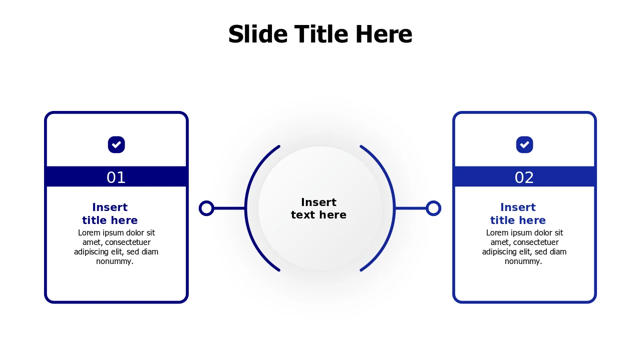 Two Step Process Connected Boxes Layout