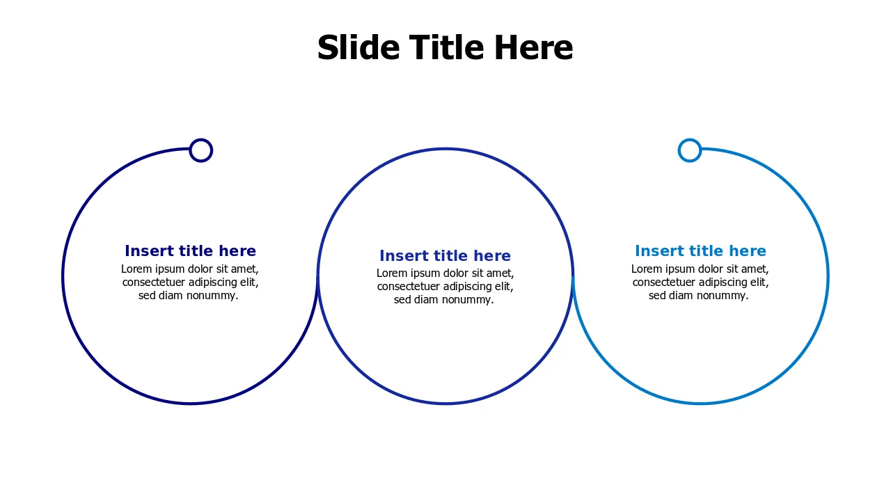 Three Step Circular Process Flow Diagram — Proâ€¦ | PPT Design