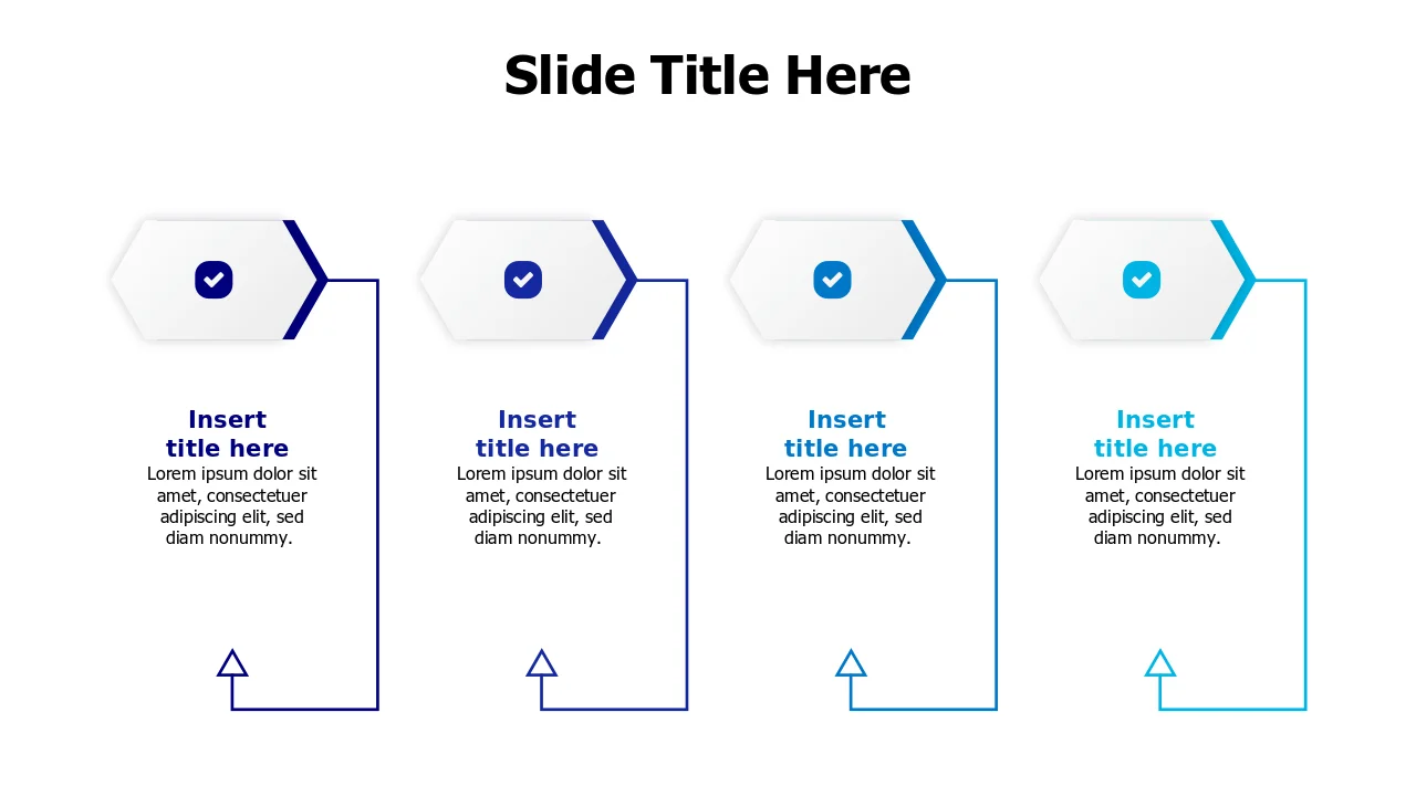 4-Step Process Arrow Flow Diagram — Alternate â€¦ | PPT Design