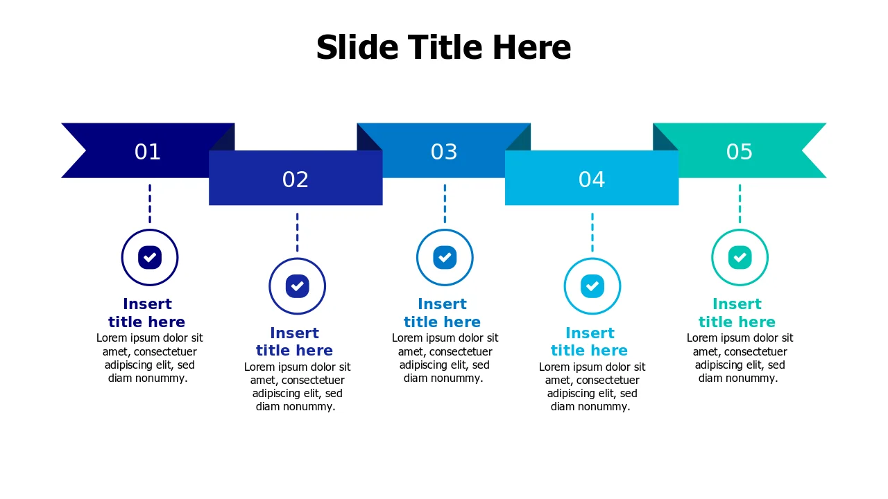 5-Step Banner Process Flow Infographic | PPT Design